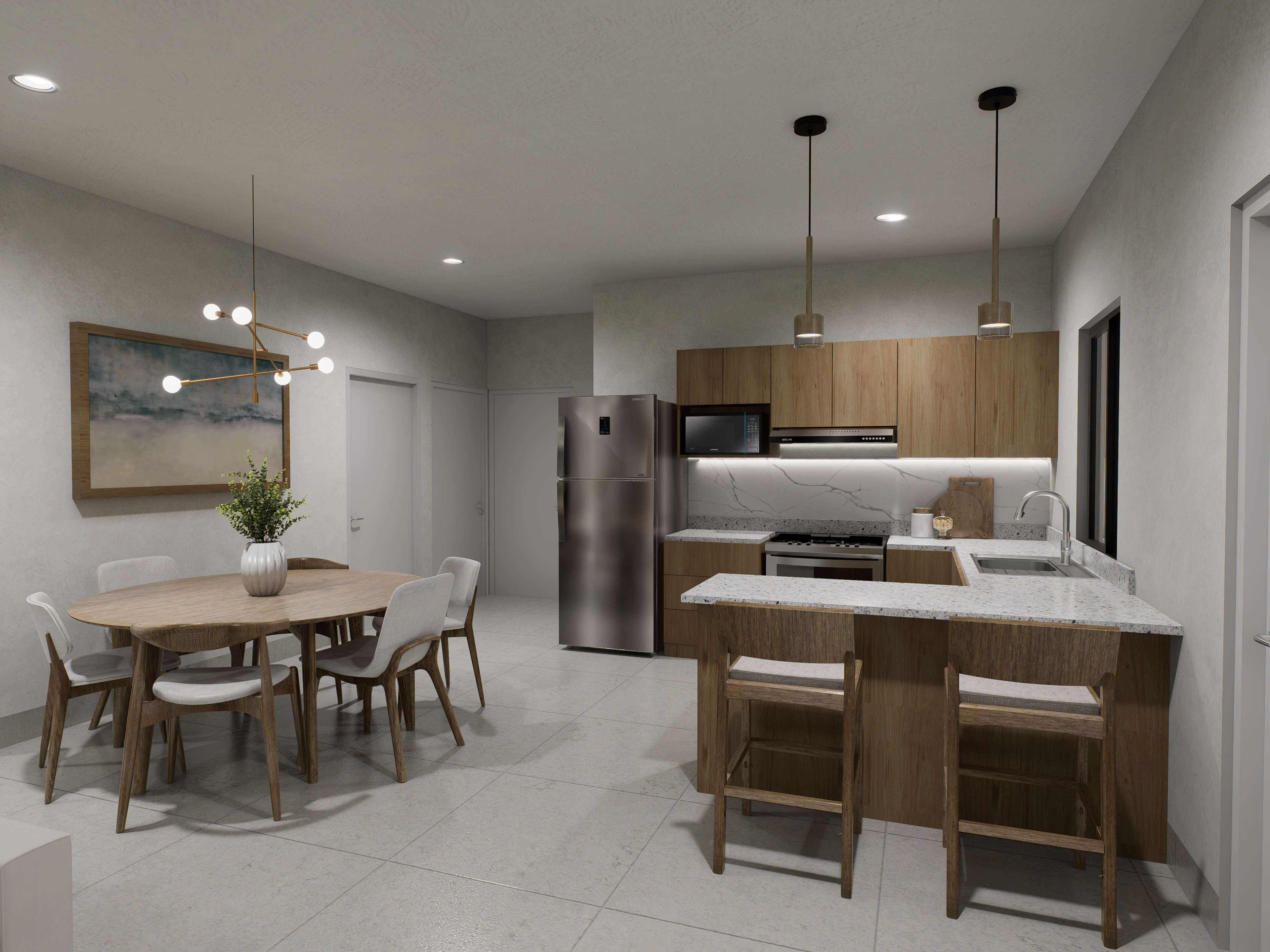 MODELO DE VIVIENDA DE  107 MTS2 PROYECTO LLAVE EN MANO